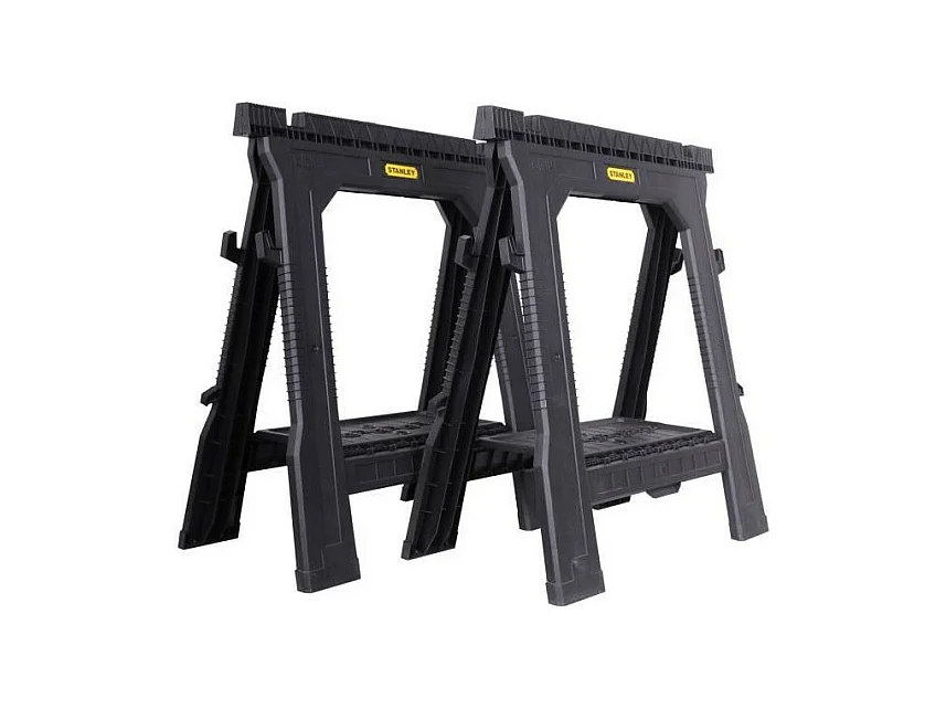 2 klappbare Böcke mit Kunststofffüßen