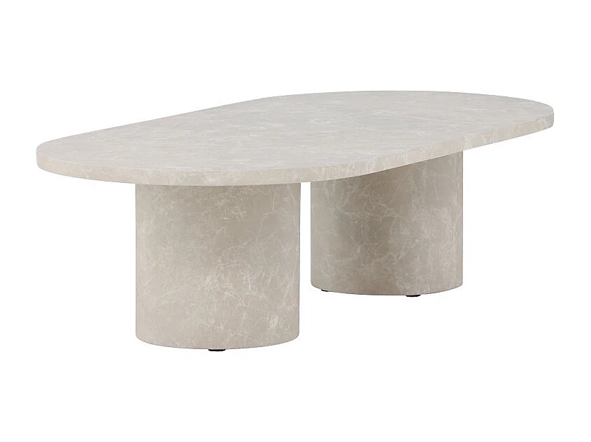 Table Basse Effet Marbre "Narvik" 120cm Beige