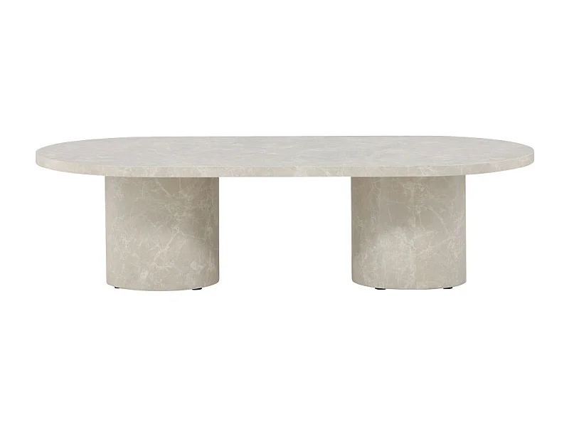 Table Basse Effet Marbre "Narvik" 120cm Beige