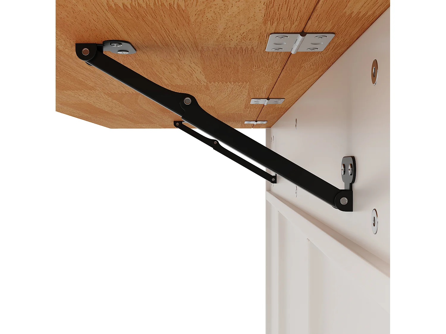 Isola cucina centrale mobile - Piano estraibile - 8 cassetti e 1 anta - Con scaffale per spezie - MDF - Bianco