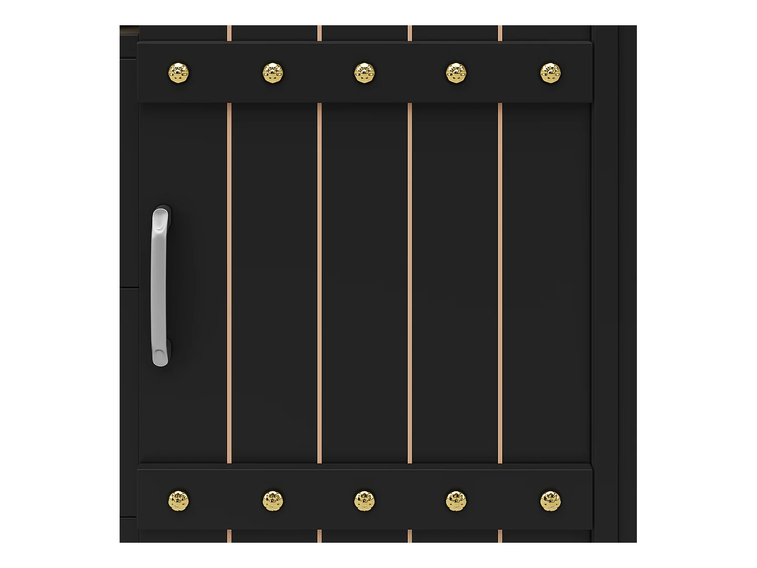 Ilot central de cuisine mobile - Plateau extensible - 3 tiroirs - Avec étagère à épices et porte-serviettes - MDF - Noir