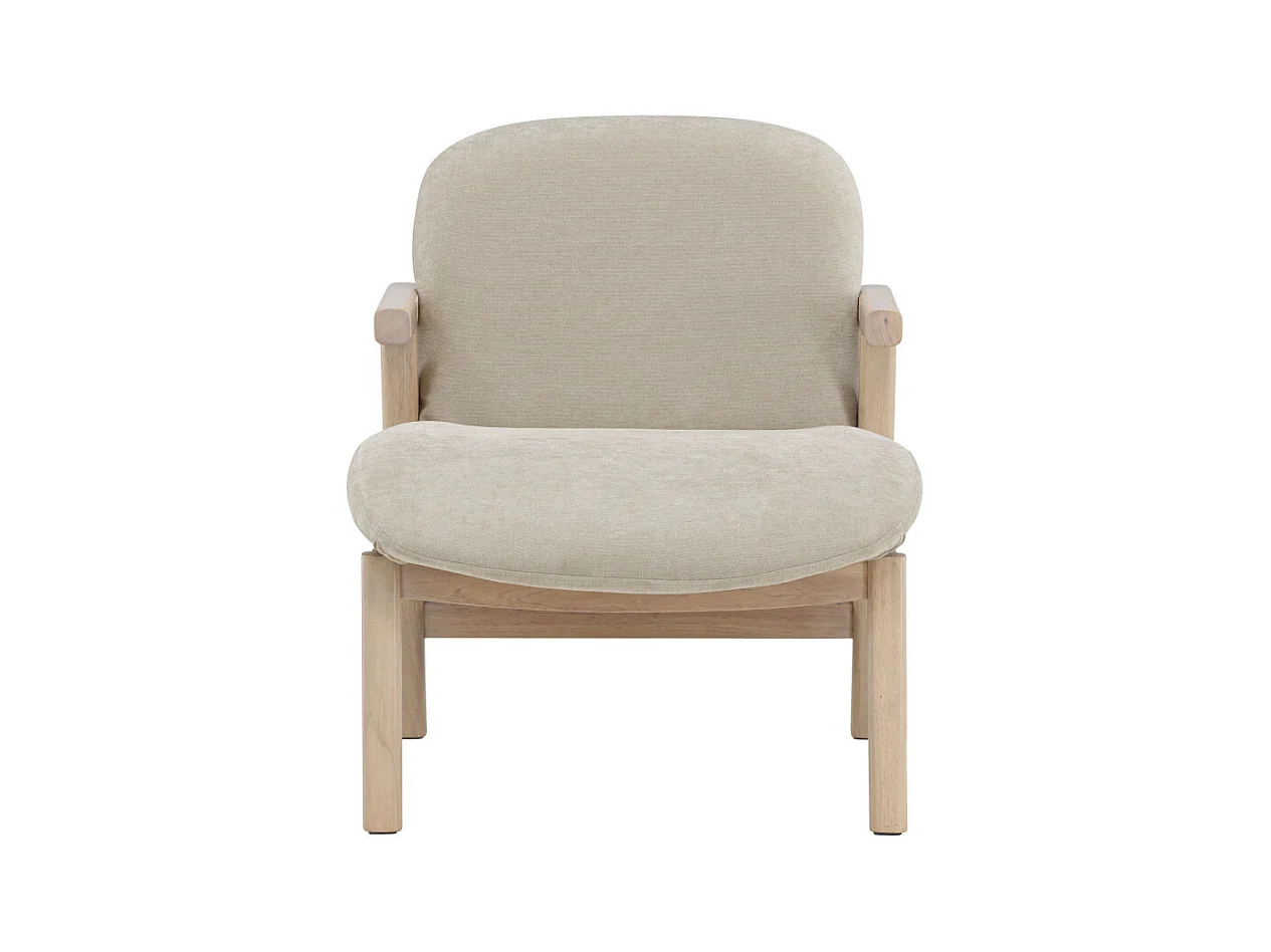 Fauteuil Design en Bois "Rile" 77cm Beige