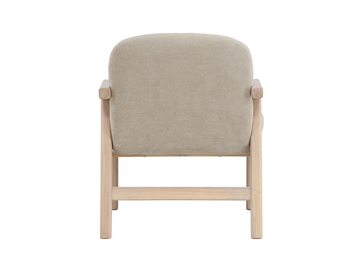 Fauteuil Design en Bois "Rile" 77cm Beige