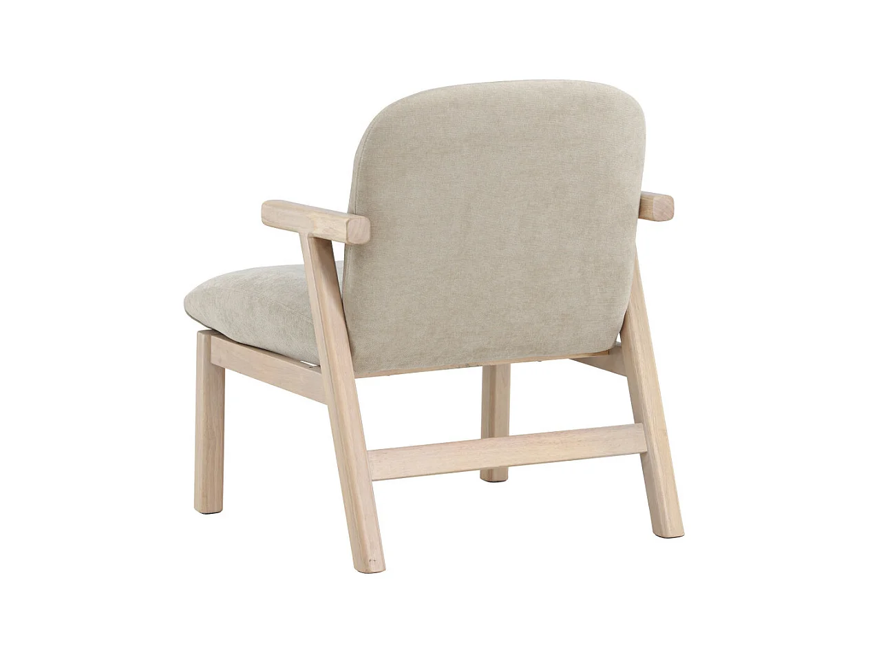 Fauteuil Design en Bois "Rile" 77cm Beige