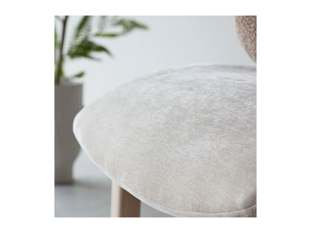 Fauteuil Design en Bois "Rile" 77cm Beige