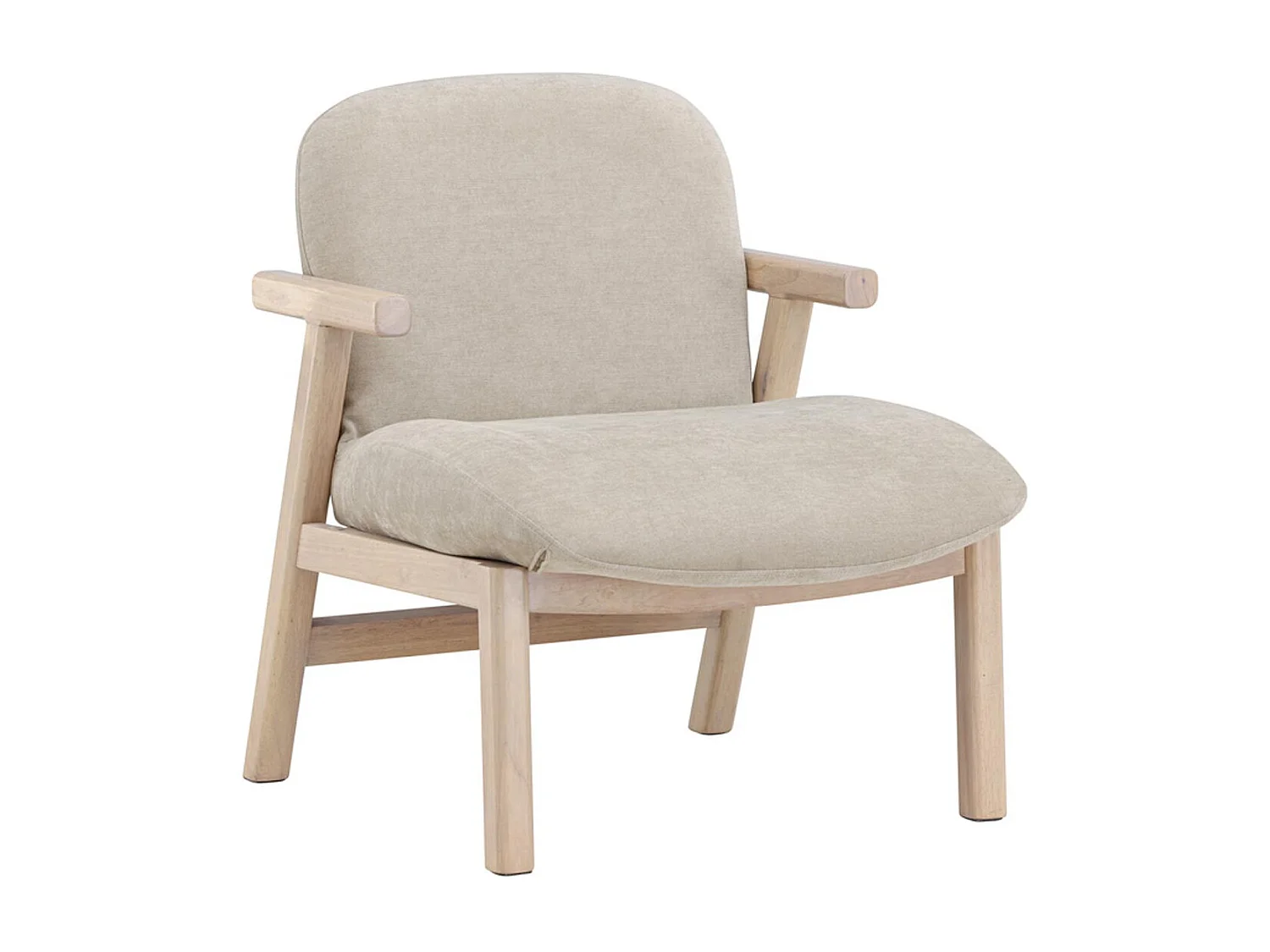 Fauteuil Design en Bois "Rile" 77cm Beige