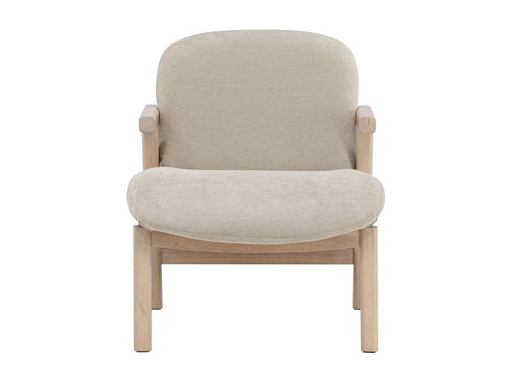 Fauteuil Design en Bois "Rile" 77cm Beige