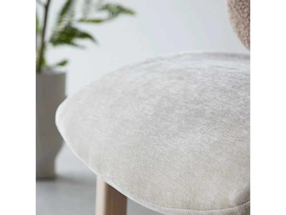 Fauteuil Design en Bois "Rile" 77cm Beige