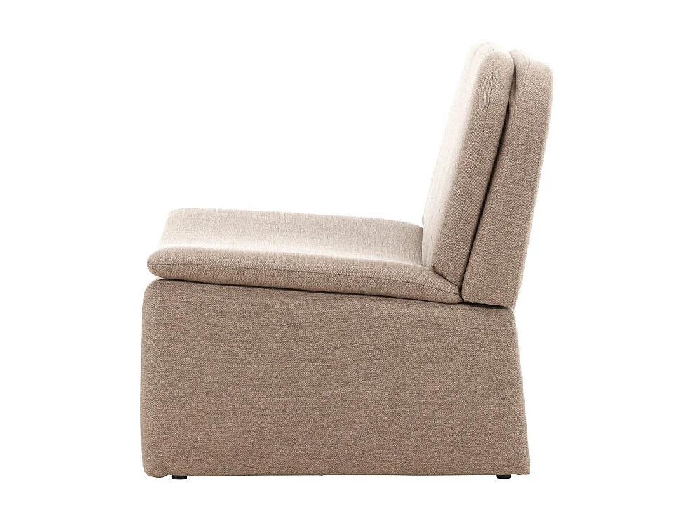 Fauteuil Design Effet Lin "Bonn" 82cm Marron