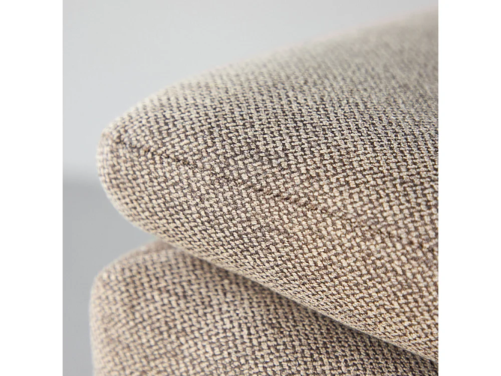 Fauteuil Design Effet Lin "Bonn" 82cm Marron