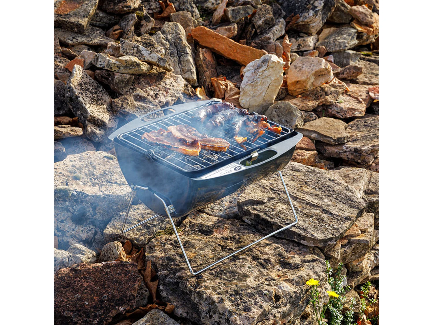 Barbecue portable charbon de bois ROLL N' COOK - SOMAGIC