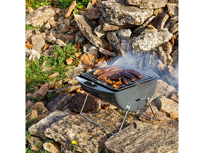 Draagbare houtskoolbarbecue ROLL N' COOK