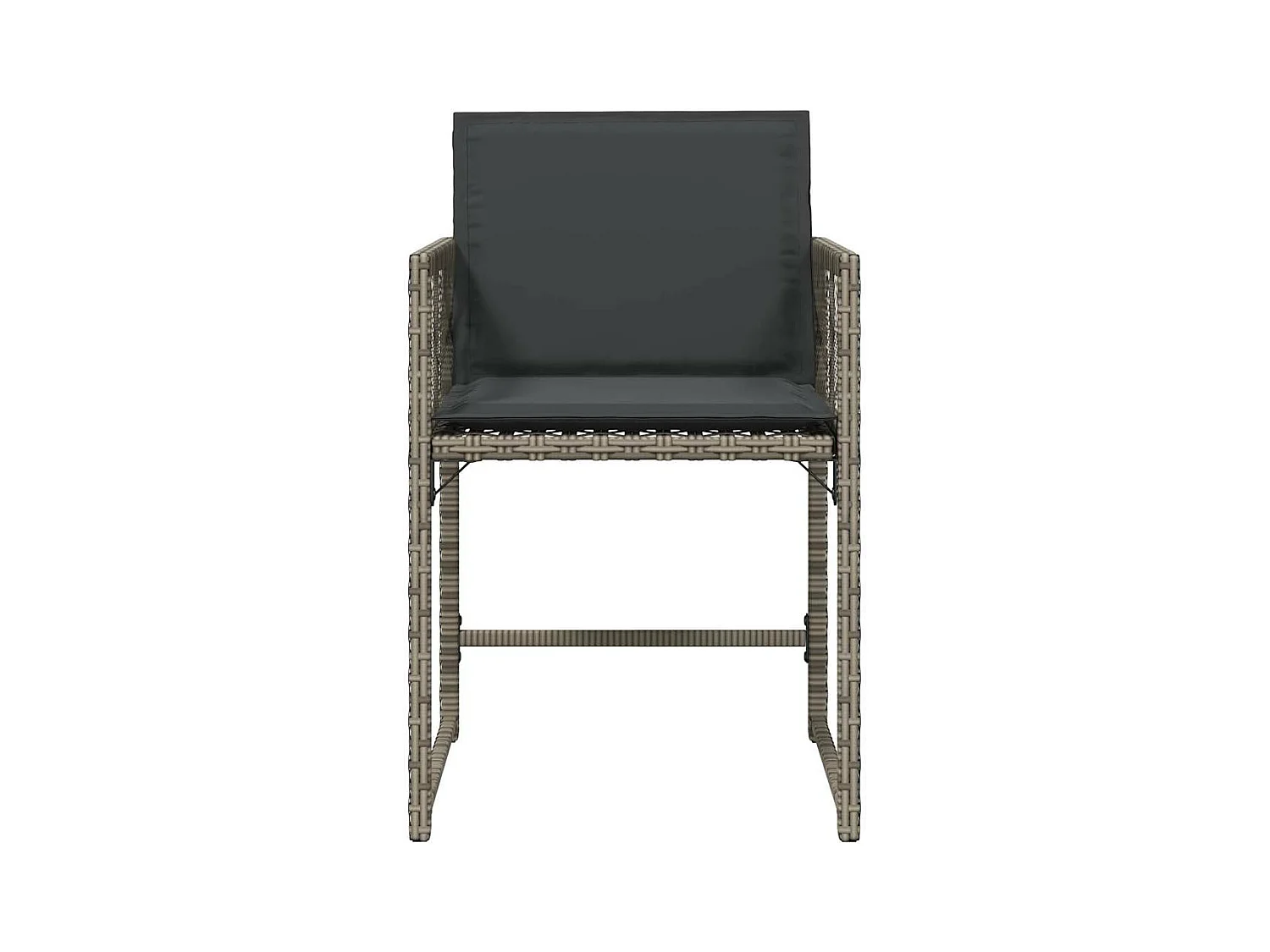 Sillones de jardín con cojines 4 unidades ratán sintético gris