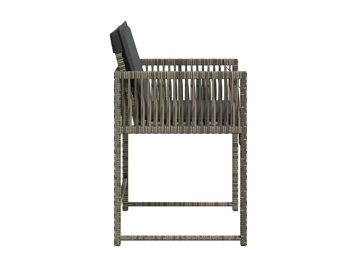 Sillones de jardín con cojines 4 unidades ratán sintético gris