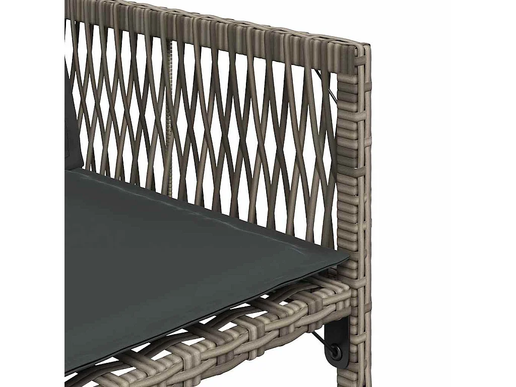 Sillones de jardín con cojines 4 unidades ratán sintético gris