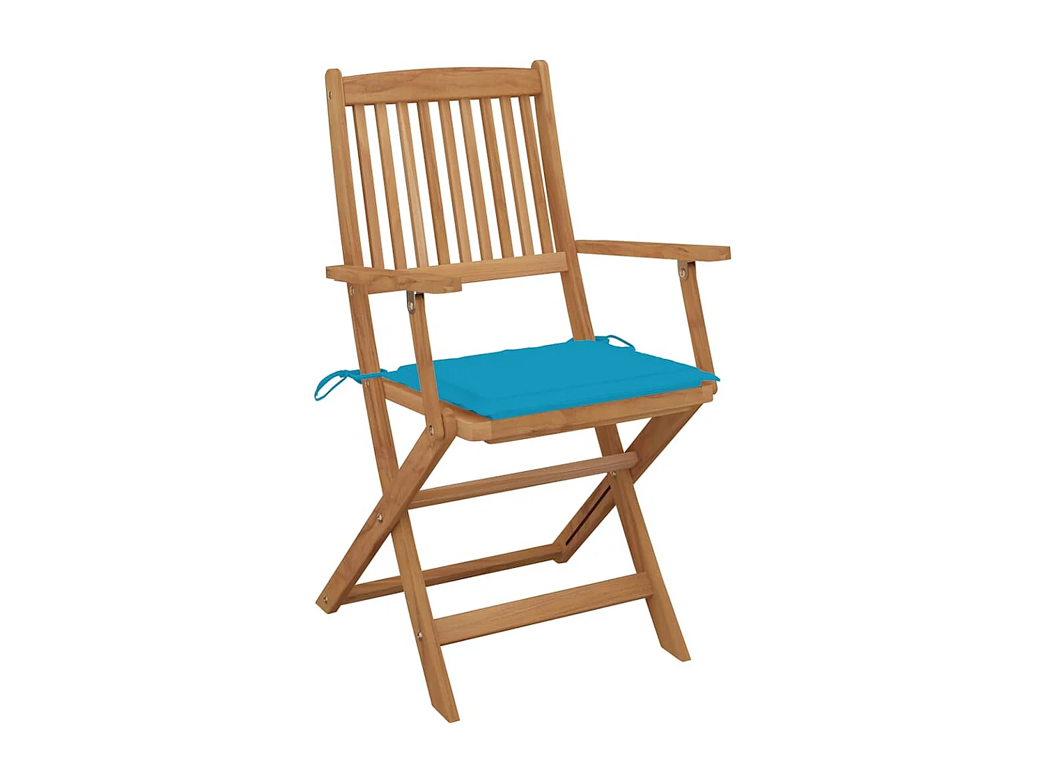 Chaises pliables de jardin 6 pièces avec coussins Bois d'acacia