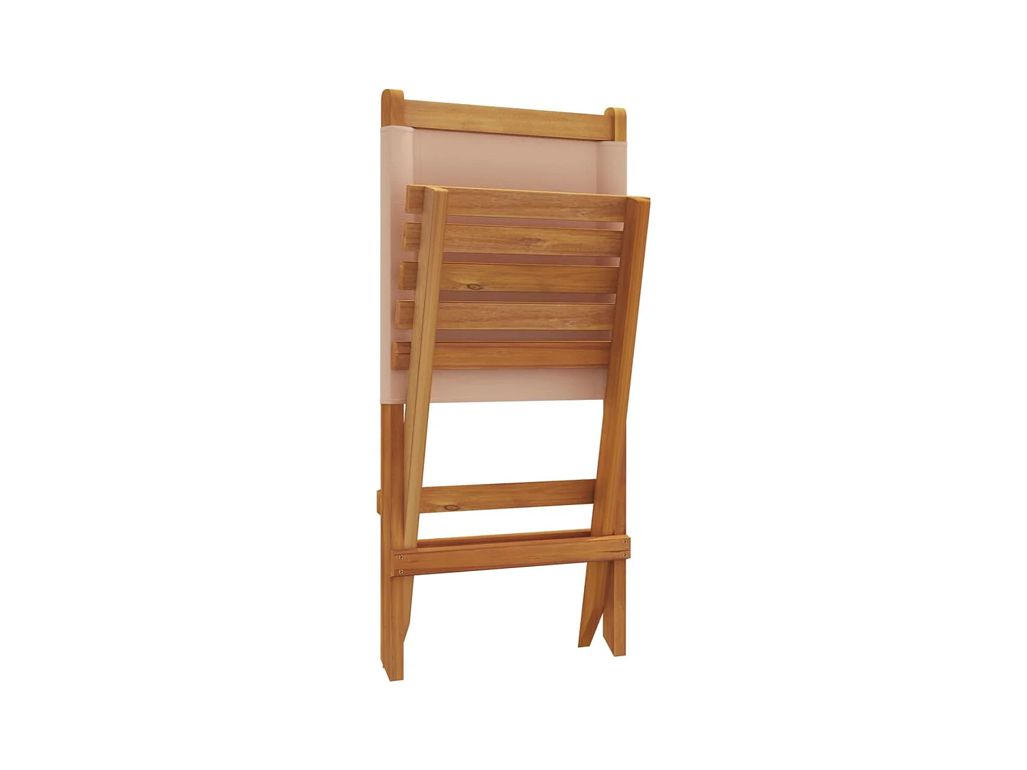 Tuinstoelen 8 st inklapbaar stof en massief hout taupe