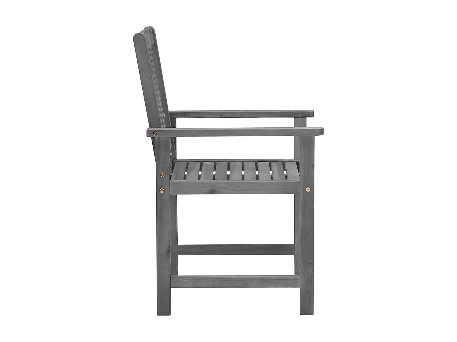 Chaises de jardin avec coussins 4 pièces Gris Bois d'acacia massif