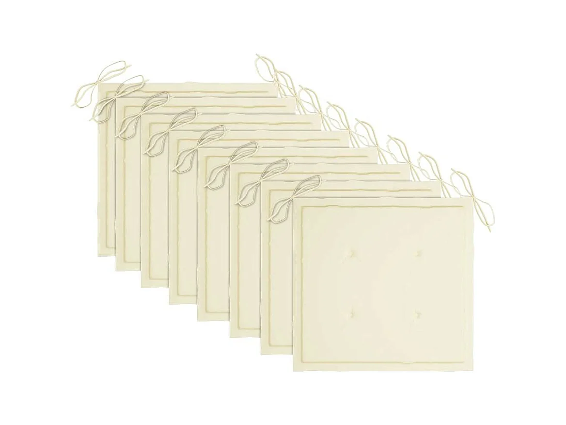 Chaises pliables d'extérieur 8 pièces avec coussins Bois d'acacia