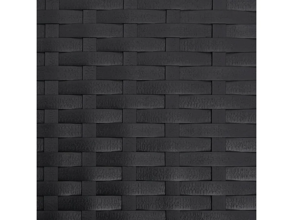 Chaise de jardin avec tabouret noir résine tressée