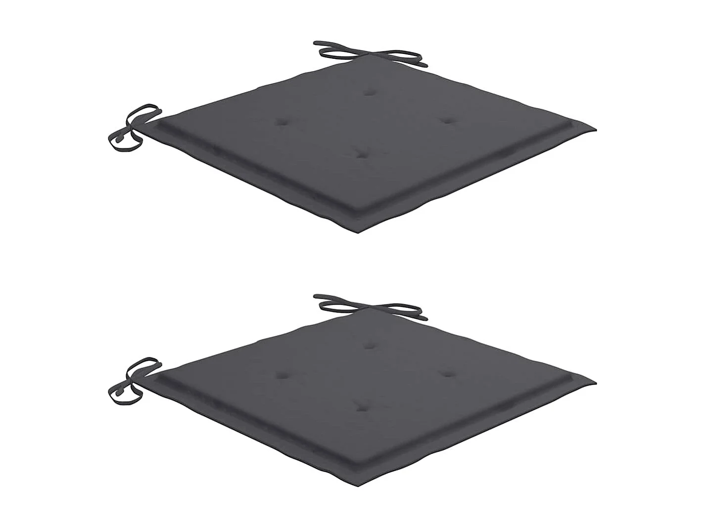 Chaises de jardin avec coussins 2 pièces Acacia solide et acier