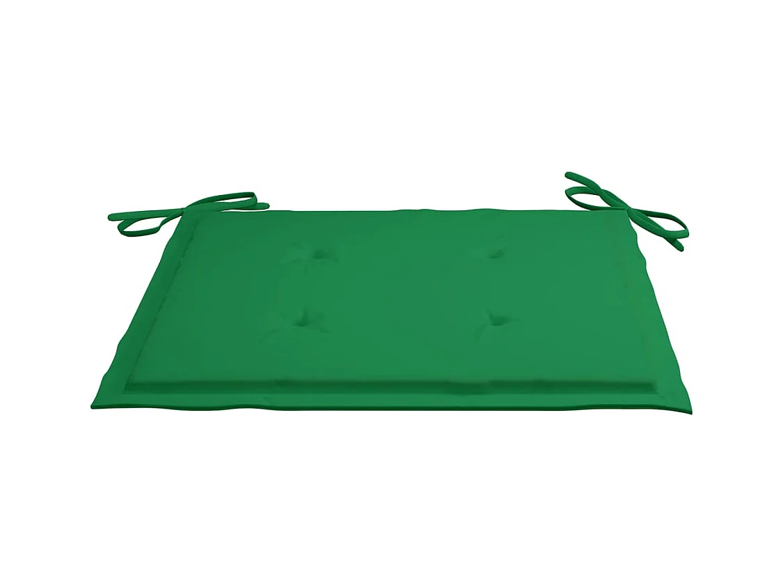 Sillas de jardín 4 unidades con cojines madera maciza teca