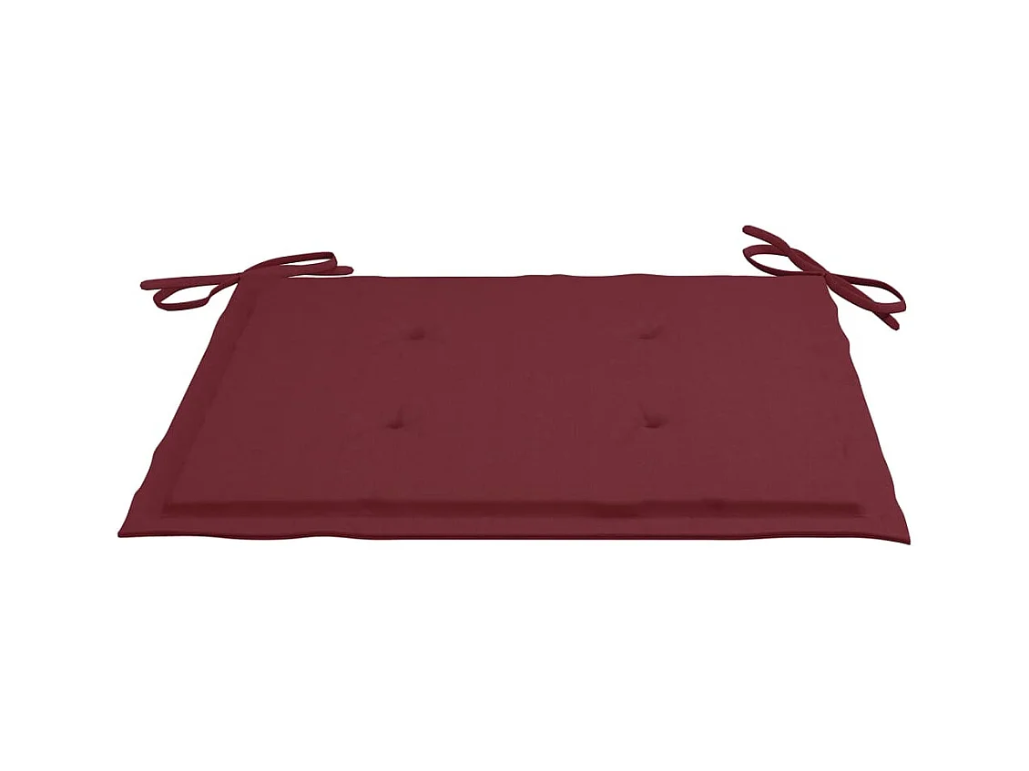 Sillas de jardín 4 unidades con cojines madera maciza teca