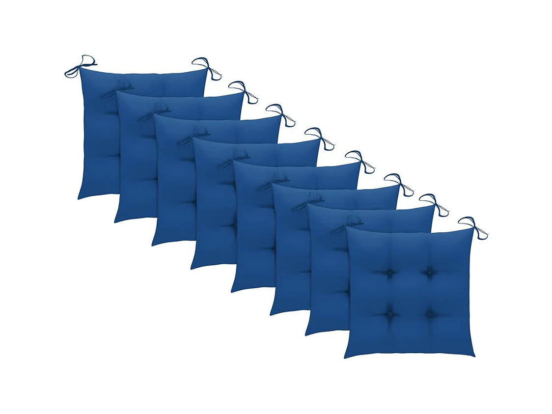 Sillas de jardín con cojines 8 unidades madera maciza de acacia