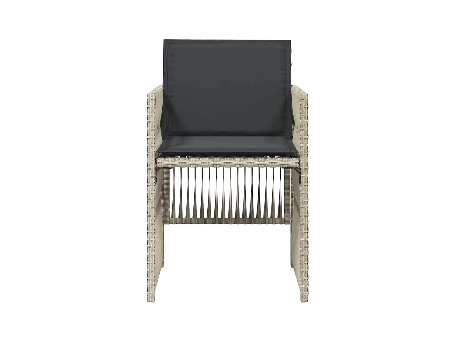 Sillones de jardín con cojines 4 unidades ratán sintético gris claro