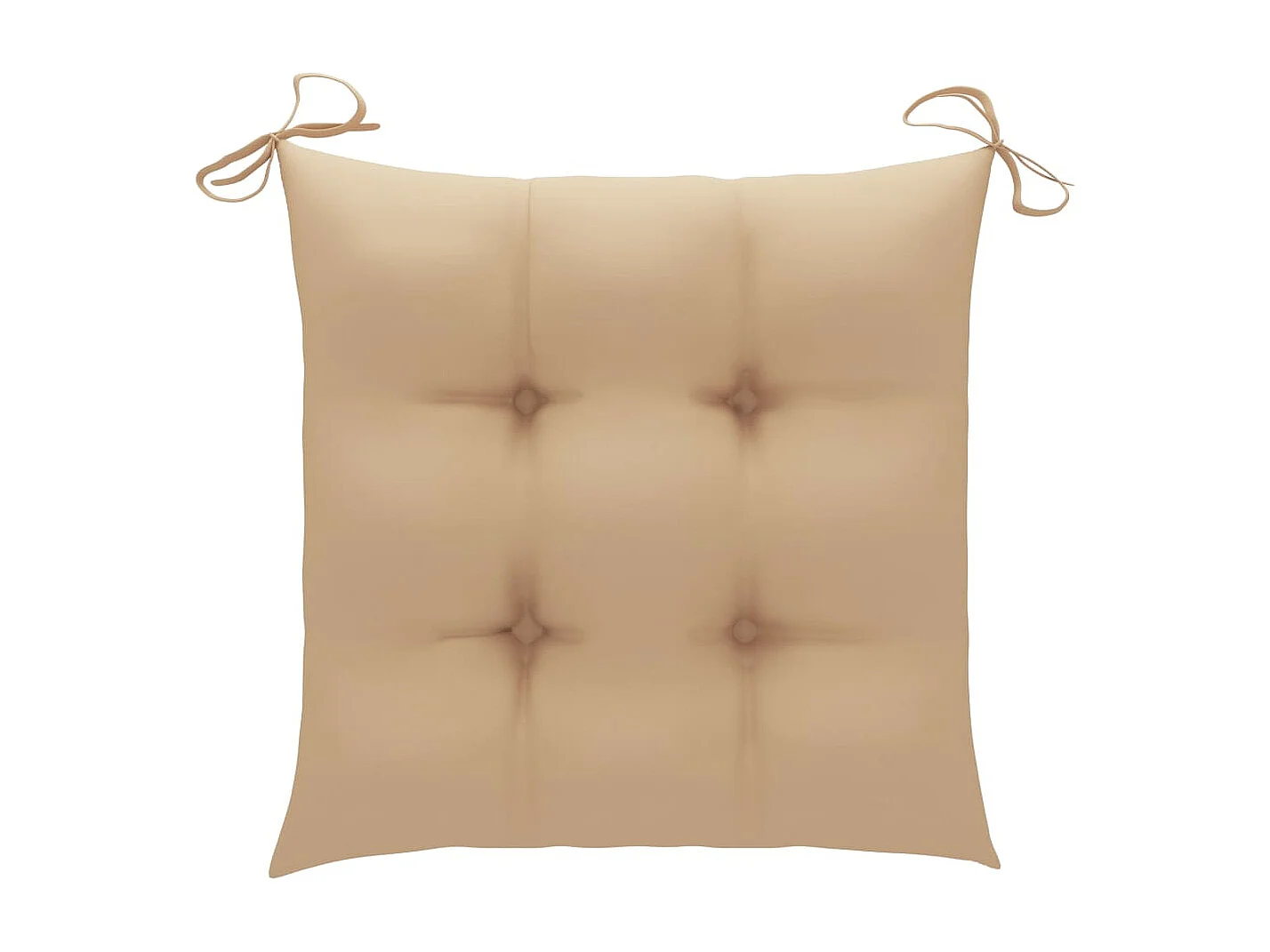 Sillas de jardín 2 unidades madera maciza de teca con cojines beige
