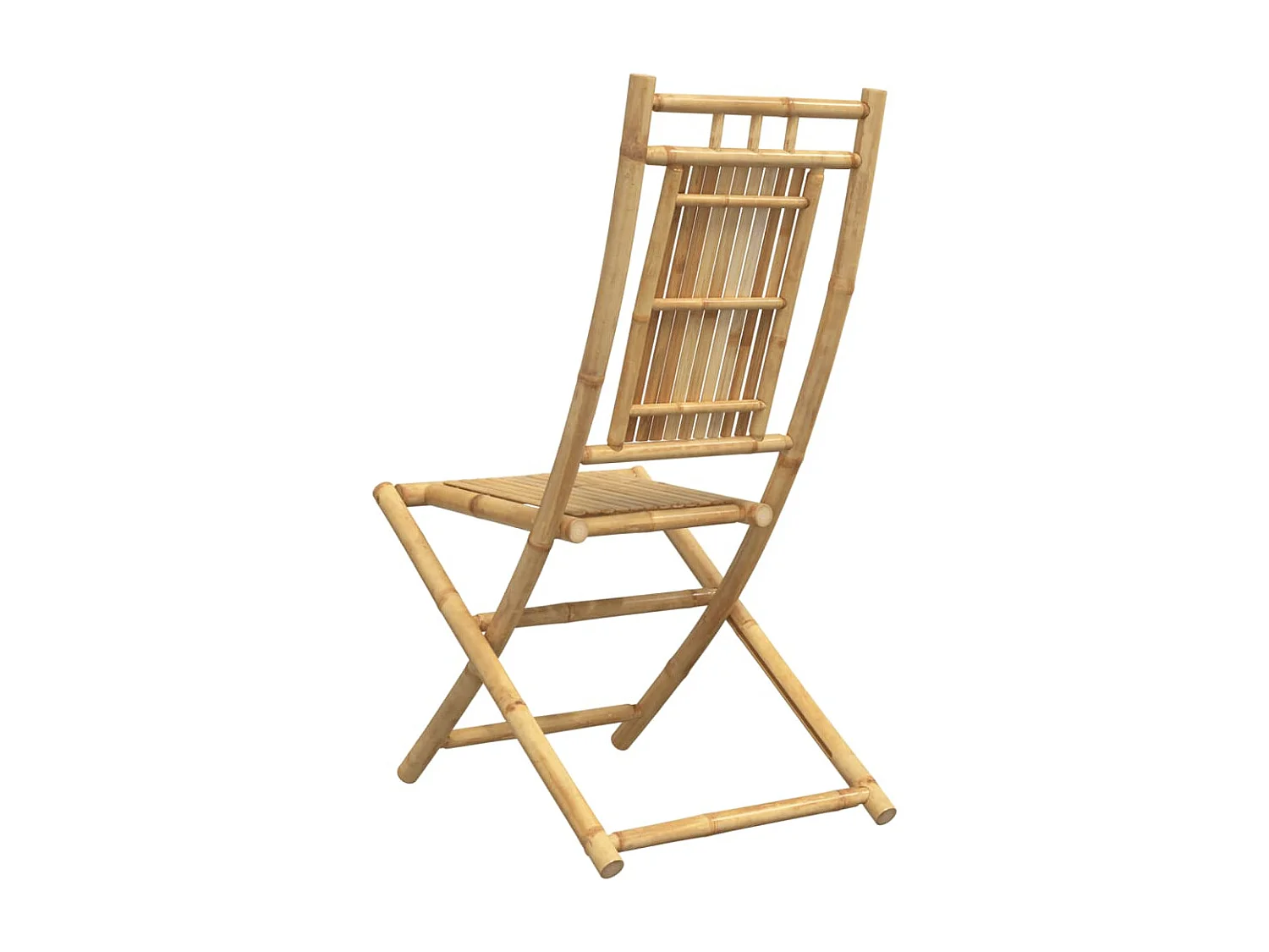Chaises pliables de jardin lot de 8 46x66x99 cm bambou