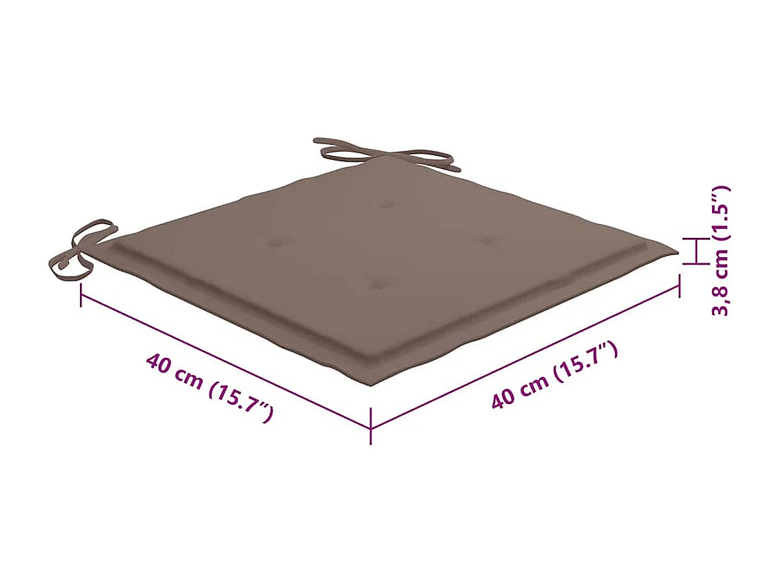 Cadeiras de exterior dobráveis 8 peças com almofadões acácia maciça
