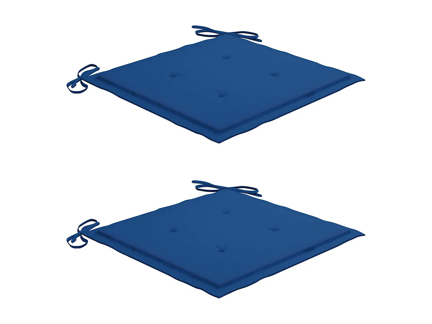 Chaises de jardin avec coussins bleu royal 2 pièces Bois de teck