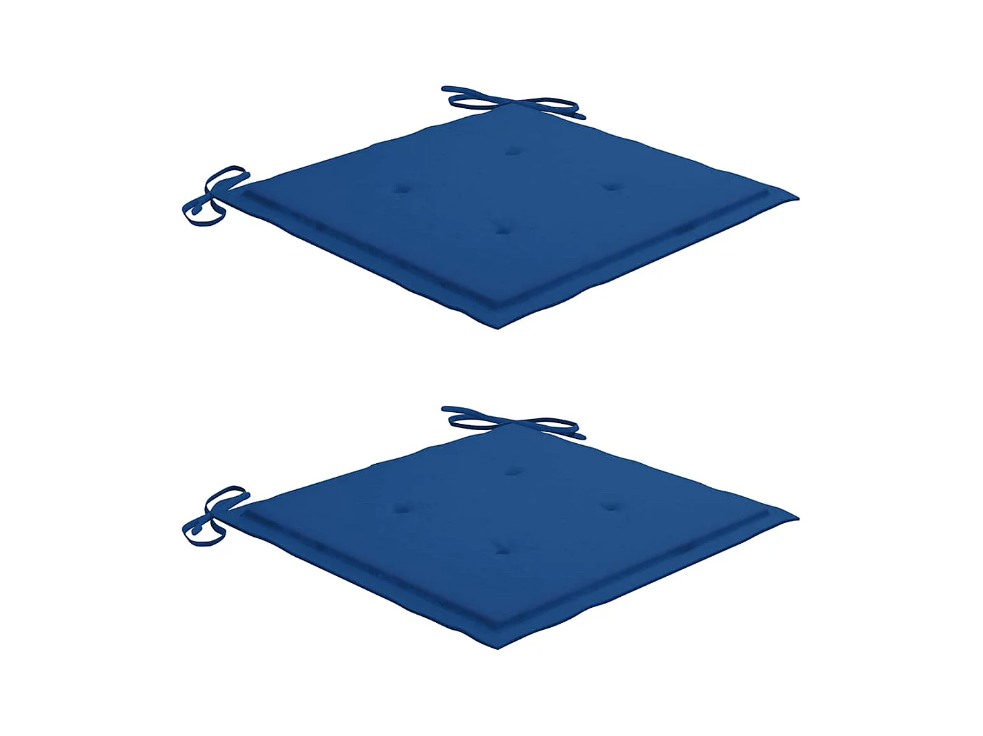 Chaises de jardin avec coussins bleu royal 2 pièces Bois de teck
