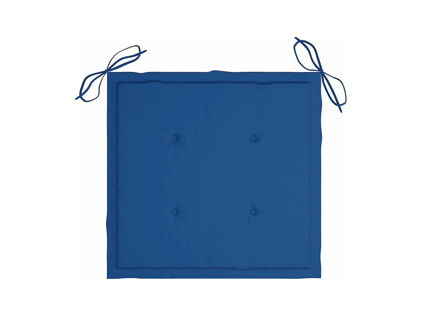 Chaises de jardin avec coussins bleu royal 2 pièces Bois de teck