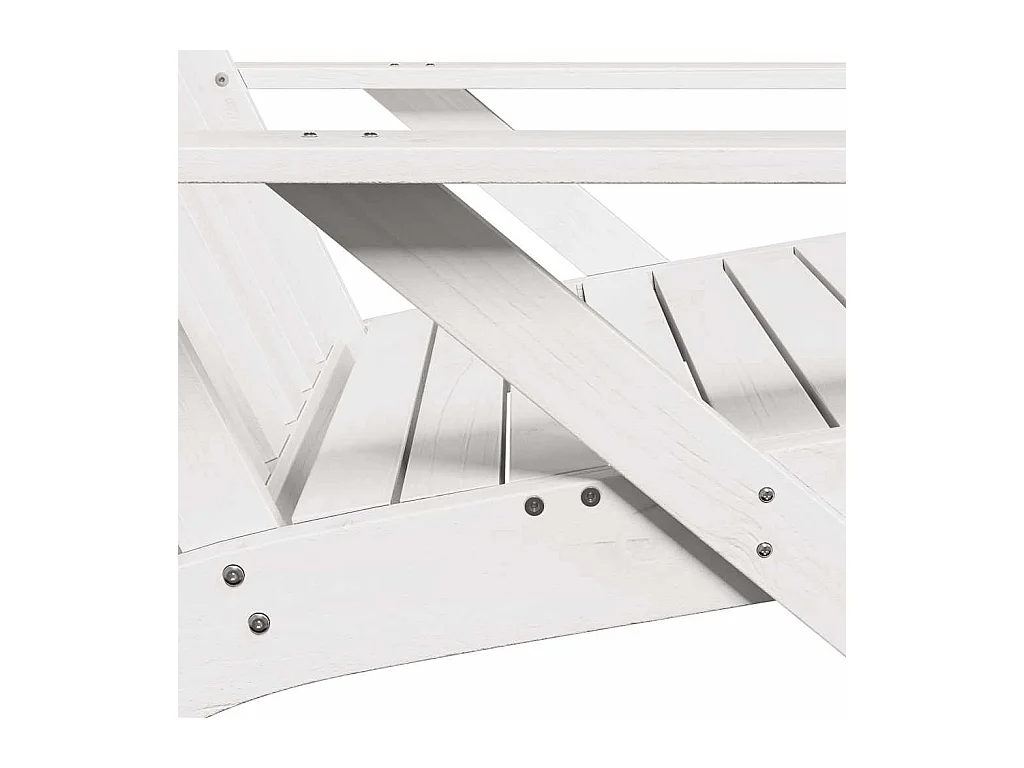Cadeira de jardim Adirondack 75x77x77 cm pinho maciça branco