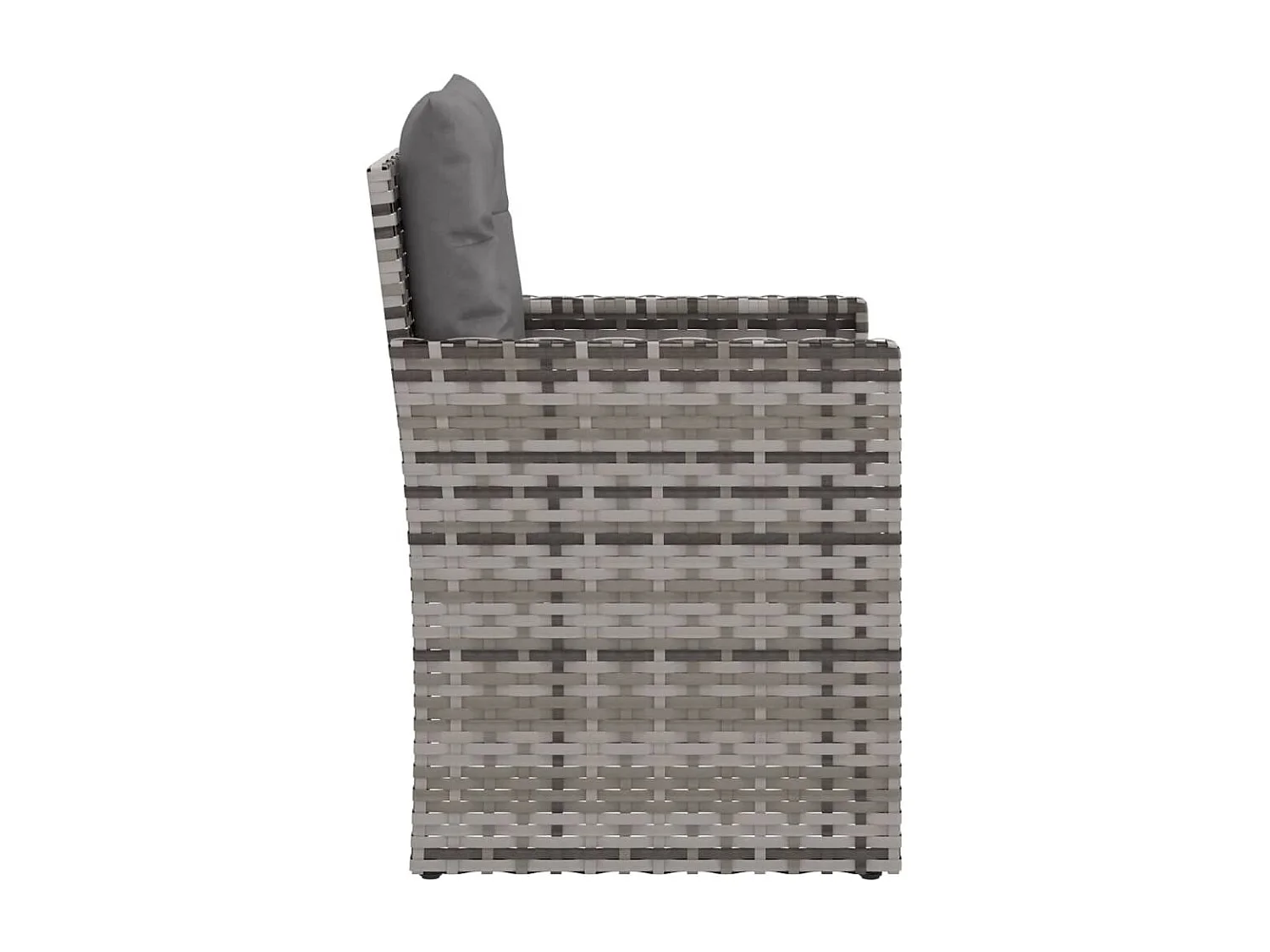 Sillón de jardín con cojín ratán sintético gris