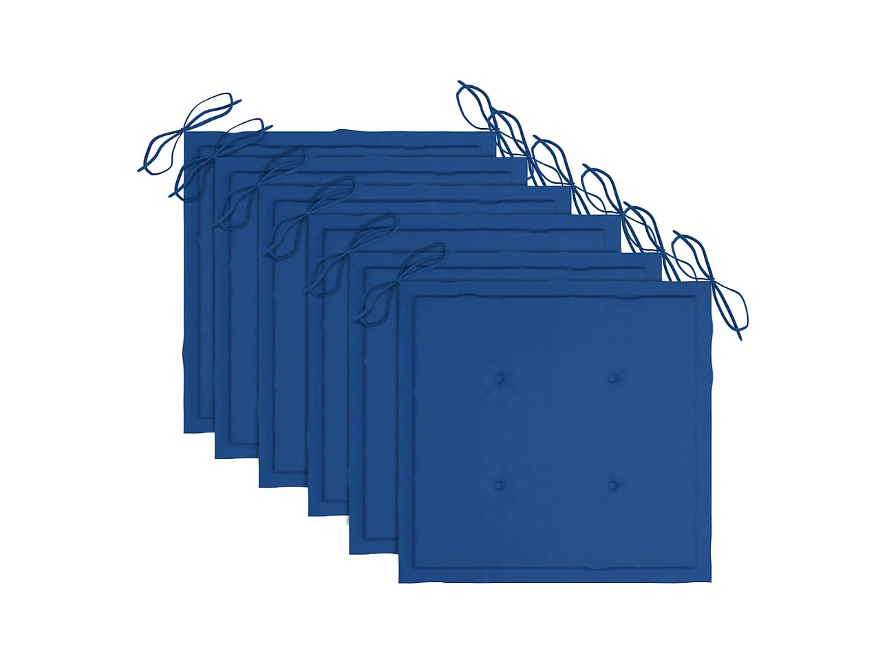 Tuinstoelen 6 st met kussens massief teakhout