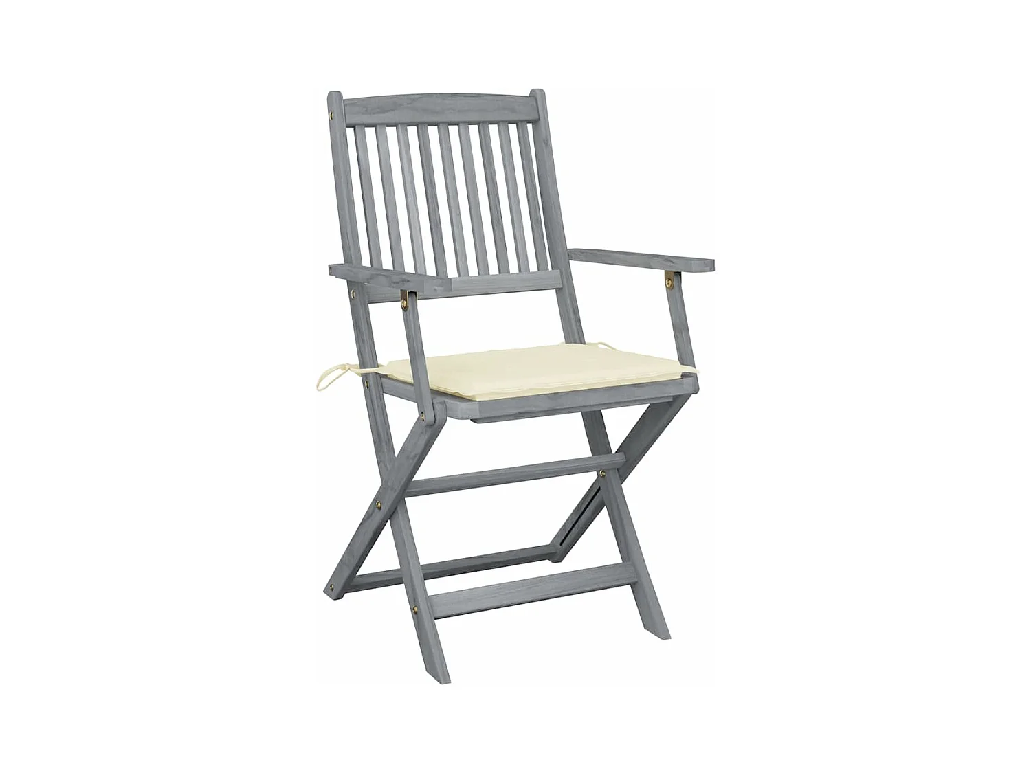 Cadeiras exterior dobráveis com almofadões 6 peças acácia maciça