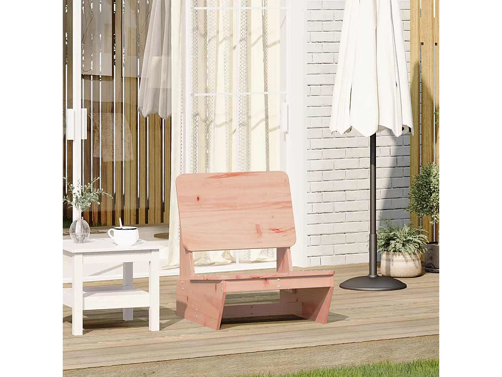 Silla de jardín madera maciza douglas 60x64x70,5 cm
