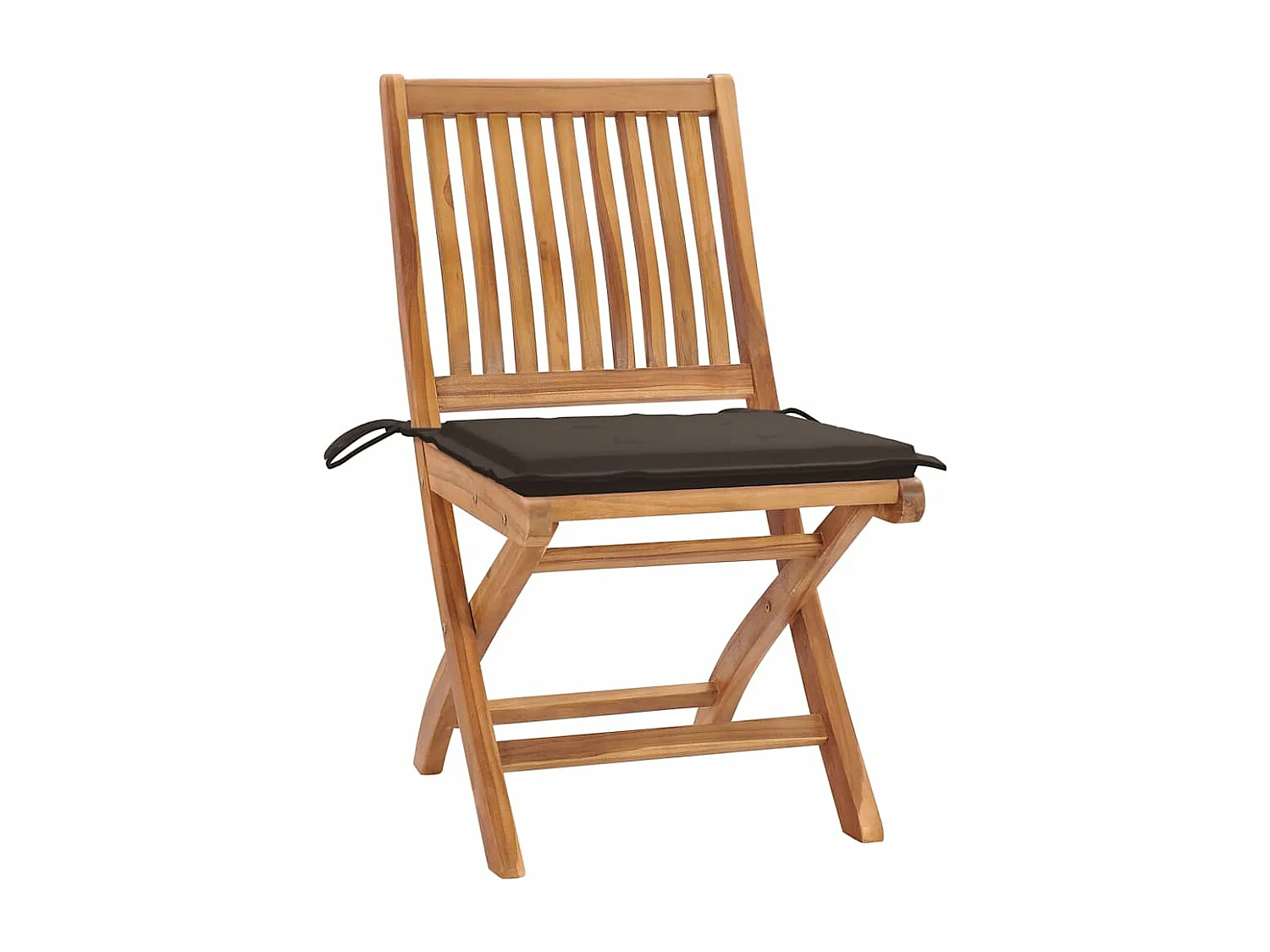 Chaises de jardin 2 pièces avec coussins taupe Bois de teck massif
