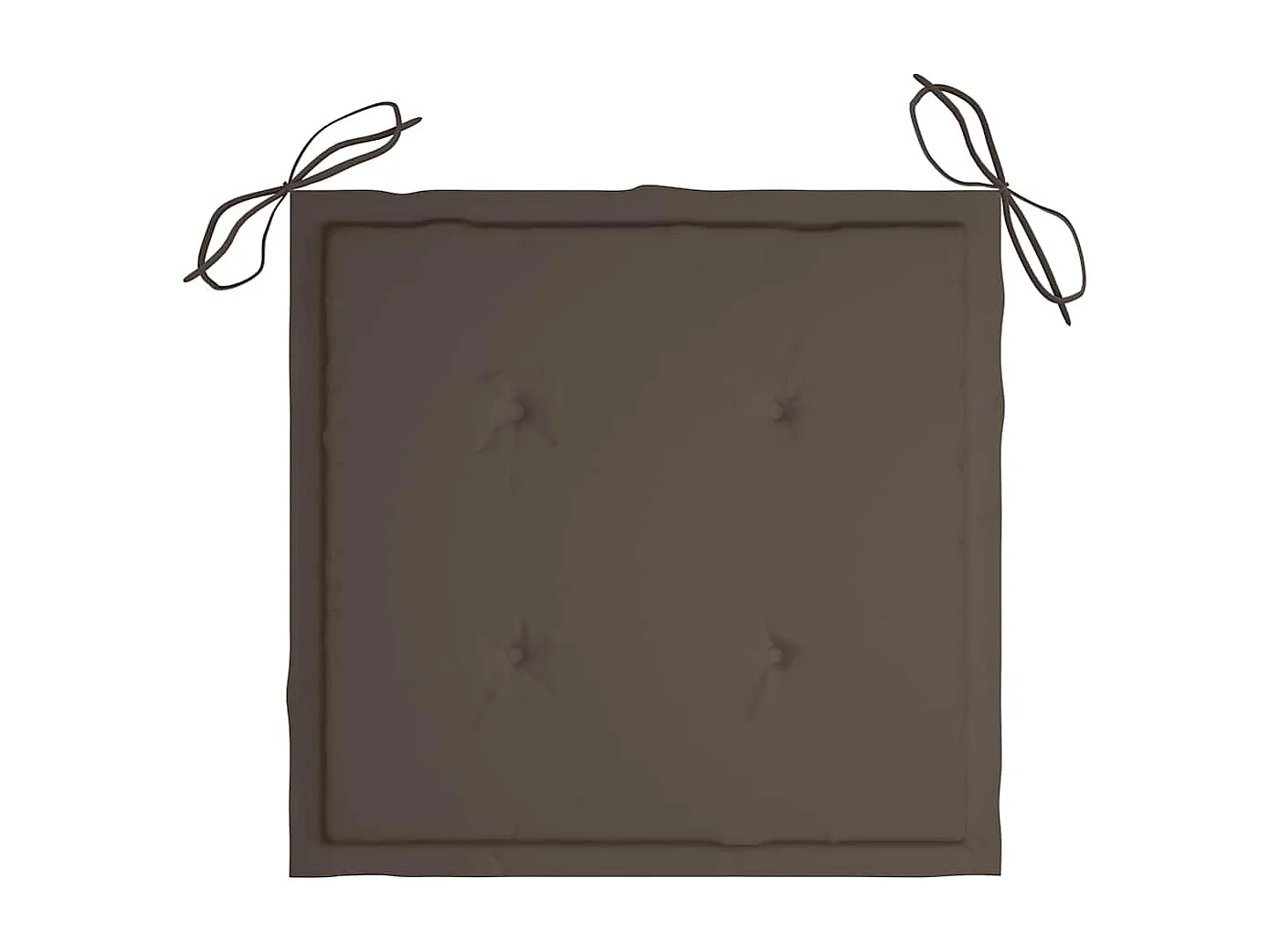 Chaises de jardin 2 pièces avec coussins taupe Bois de teck massif