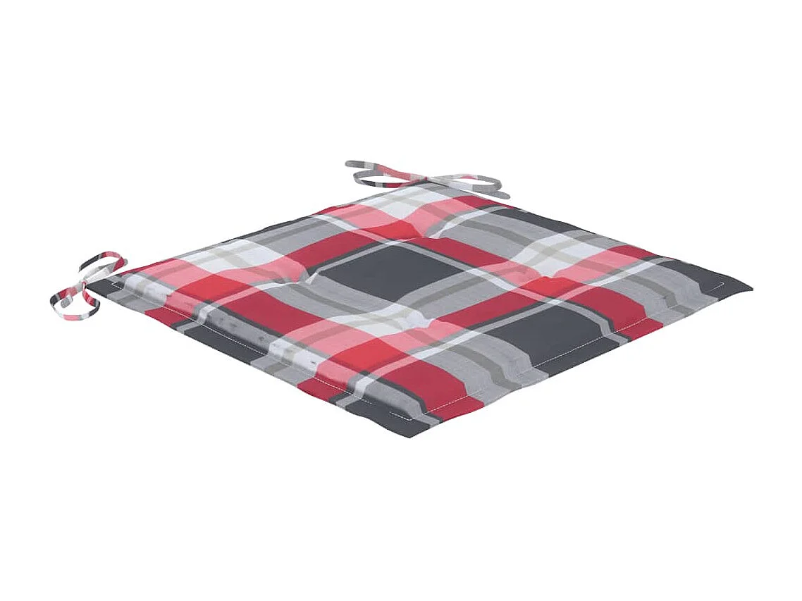 Chaises de jardin avec coussins 2 pièces Acacia solide et acier