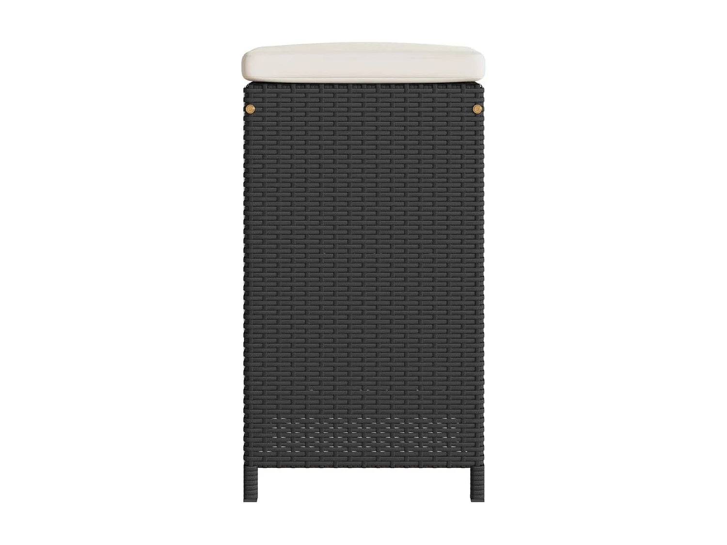 Tabourets de bar de jardin et coussins lot de 4 résine tressée