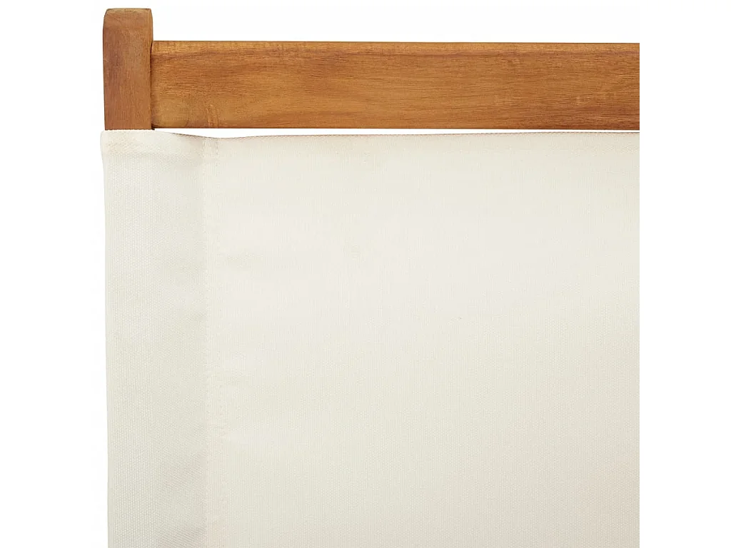 Sillas jardín plegables 4 unidades tela madera maciza y tela crema