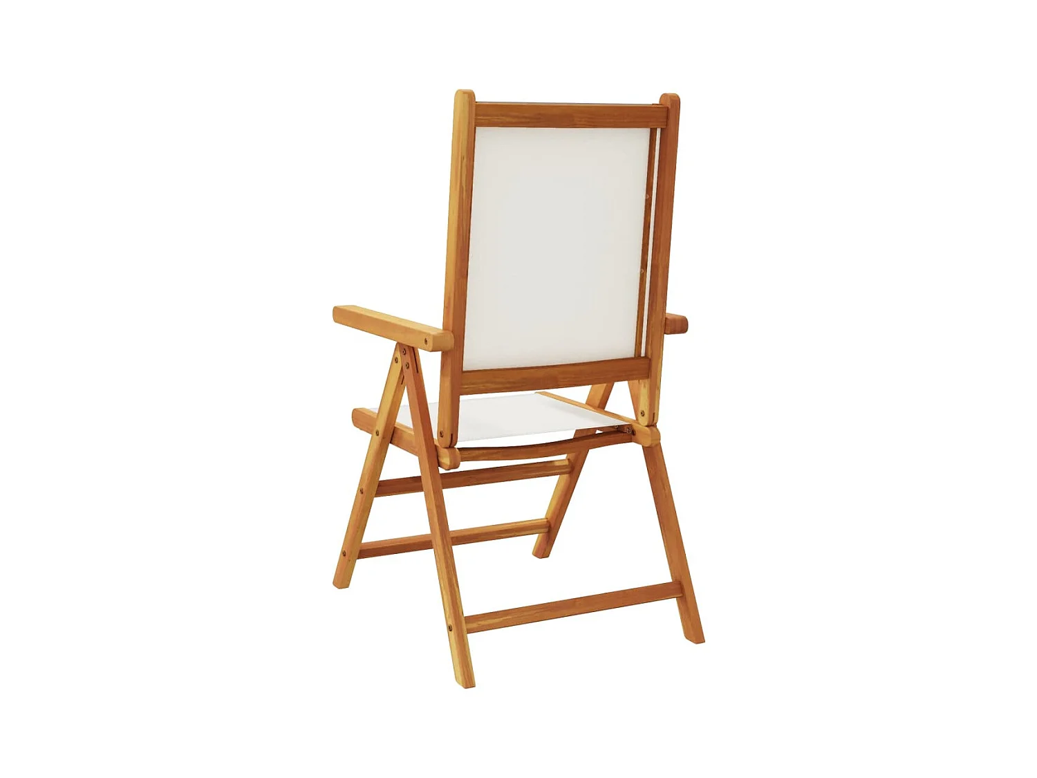 Chaises inclinables de jardin lot de 8 tissu et bois massif