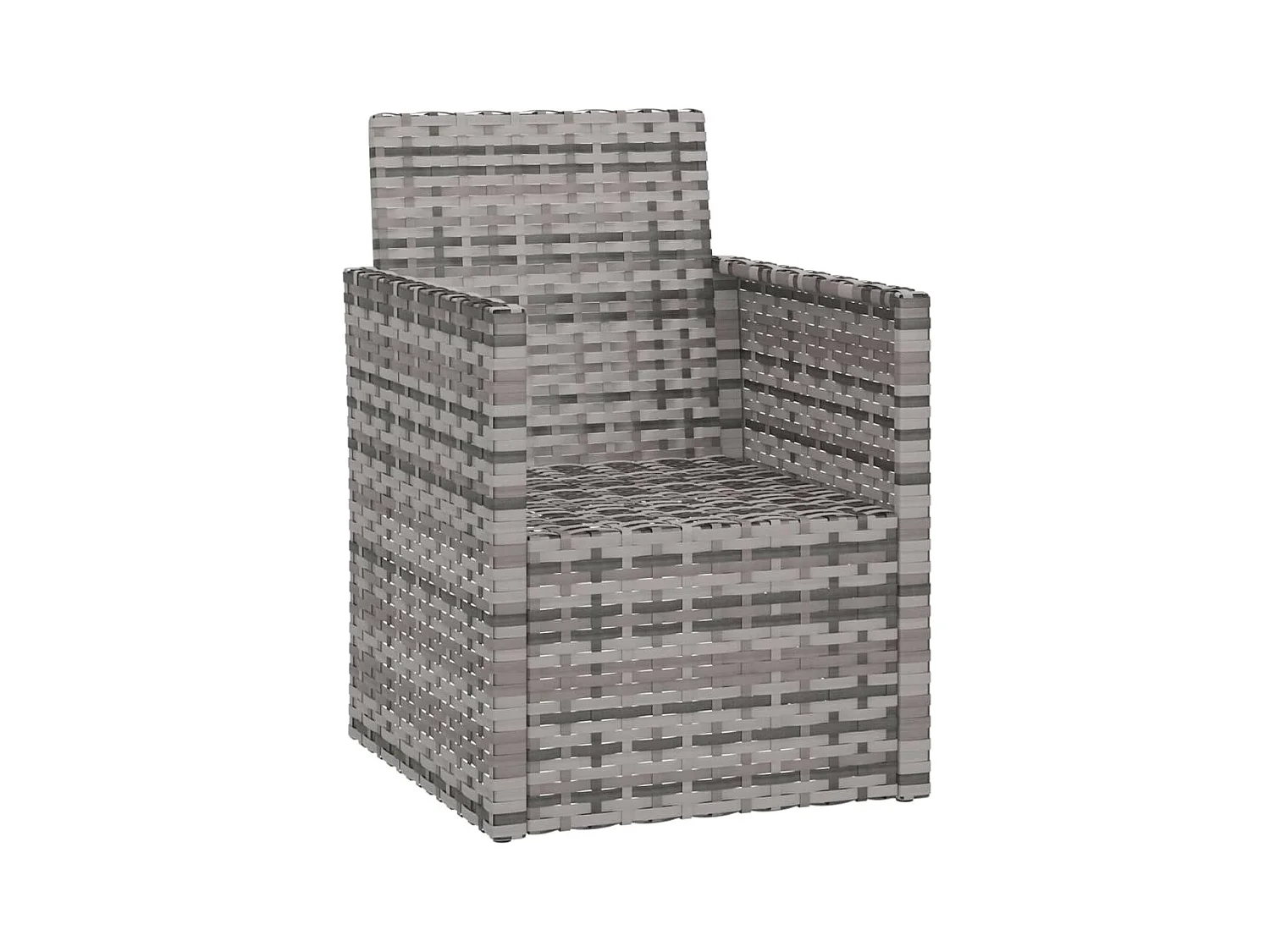 Fauteuil de jardin avec coussin Gris Résine tressée