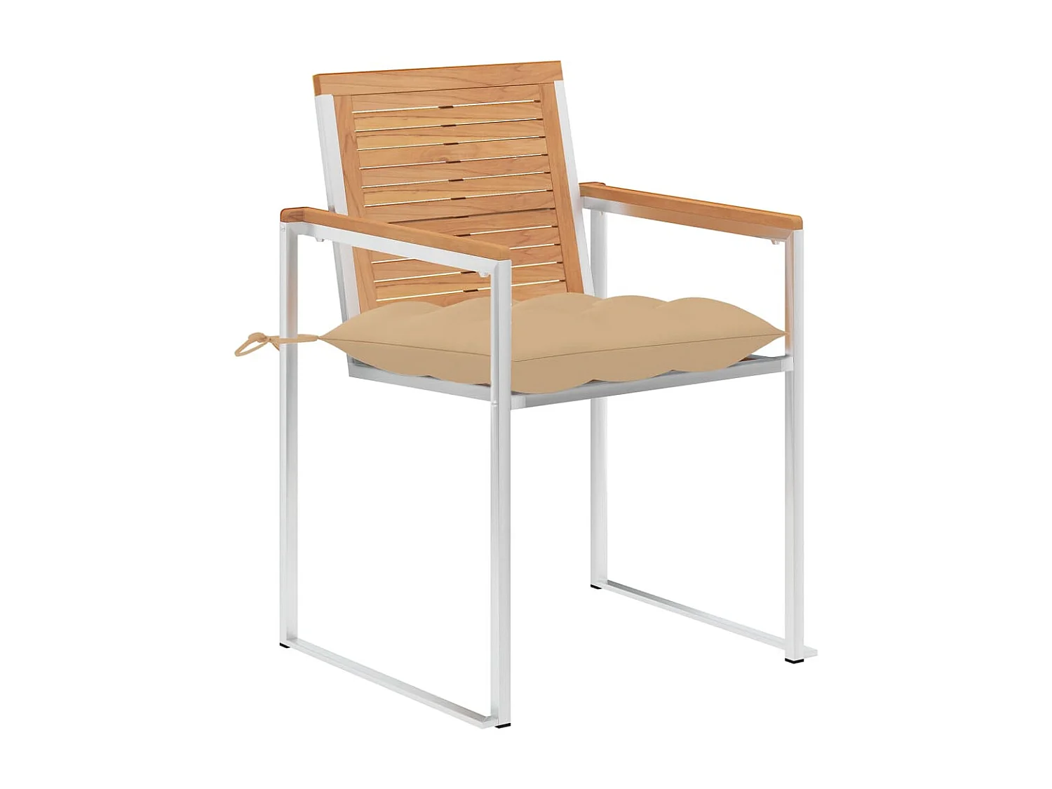 Chaises de jardin 8 pièces avec coussins Bois de teck massif