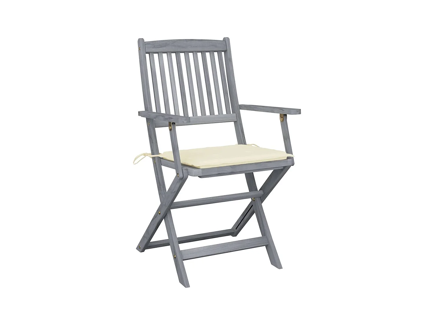 Chaises pliables d'extérieur 4 pièces avec coussins Bois d'acacia