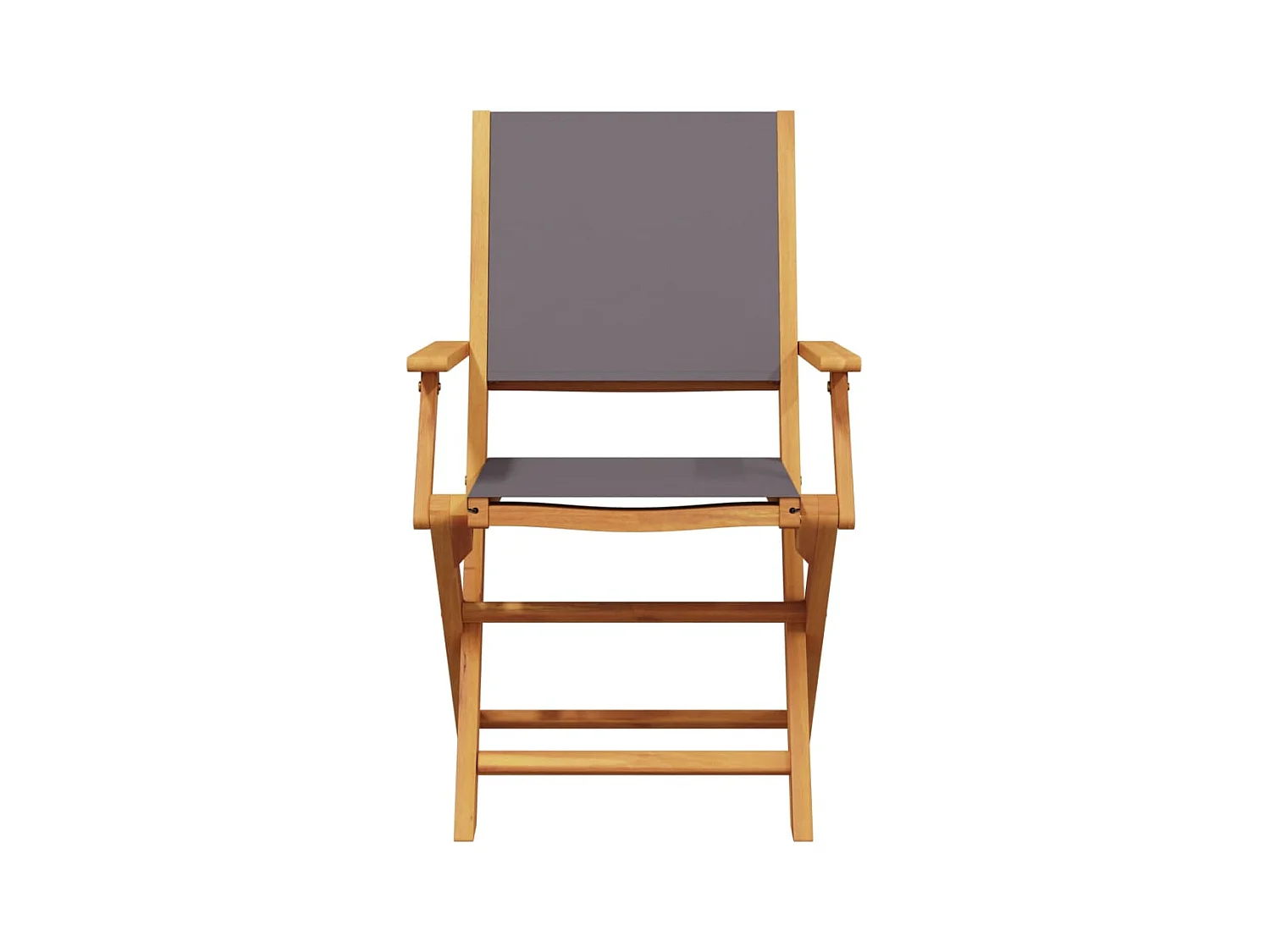 Tuinstoelen 8 st inklapbaar massief hout en stof antracietkleur